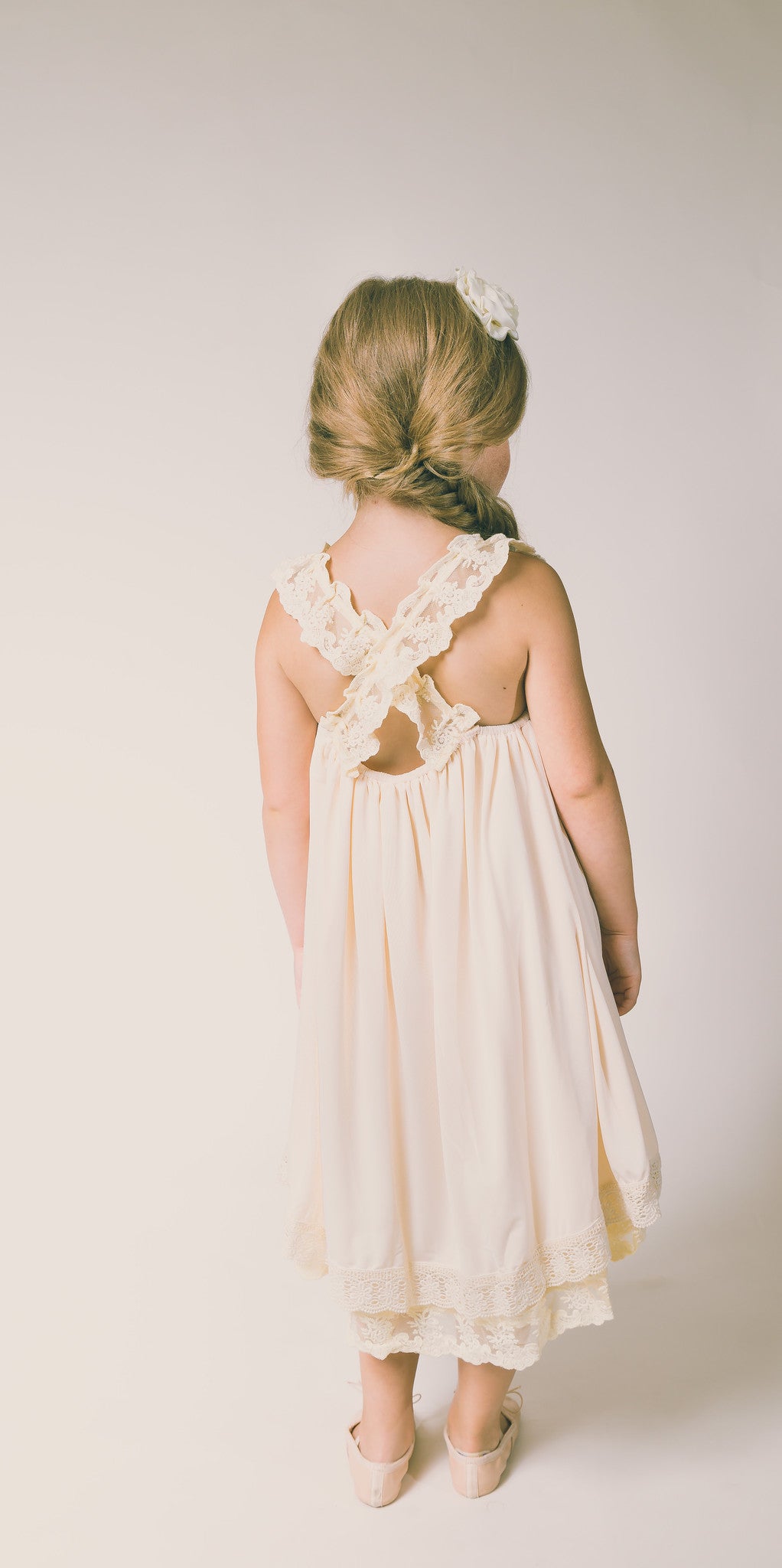Grace Flower Girl Dress, Ivory