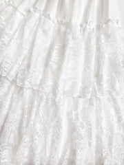 Alora White Lace Flower Girl Dress