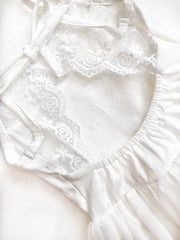 Alora White Lace Flower Girl Dress